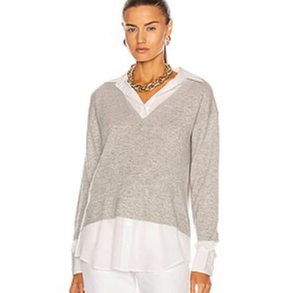 Veronica Beard Brami Mixed Media Sweater